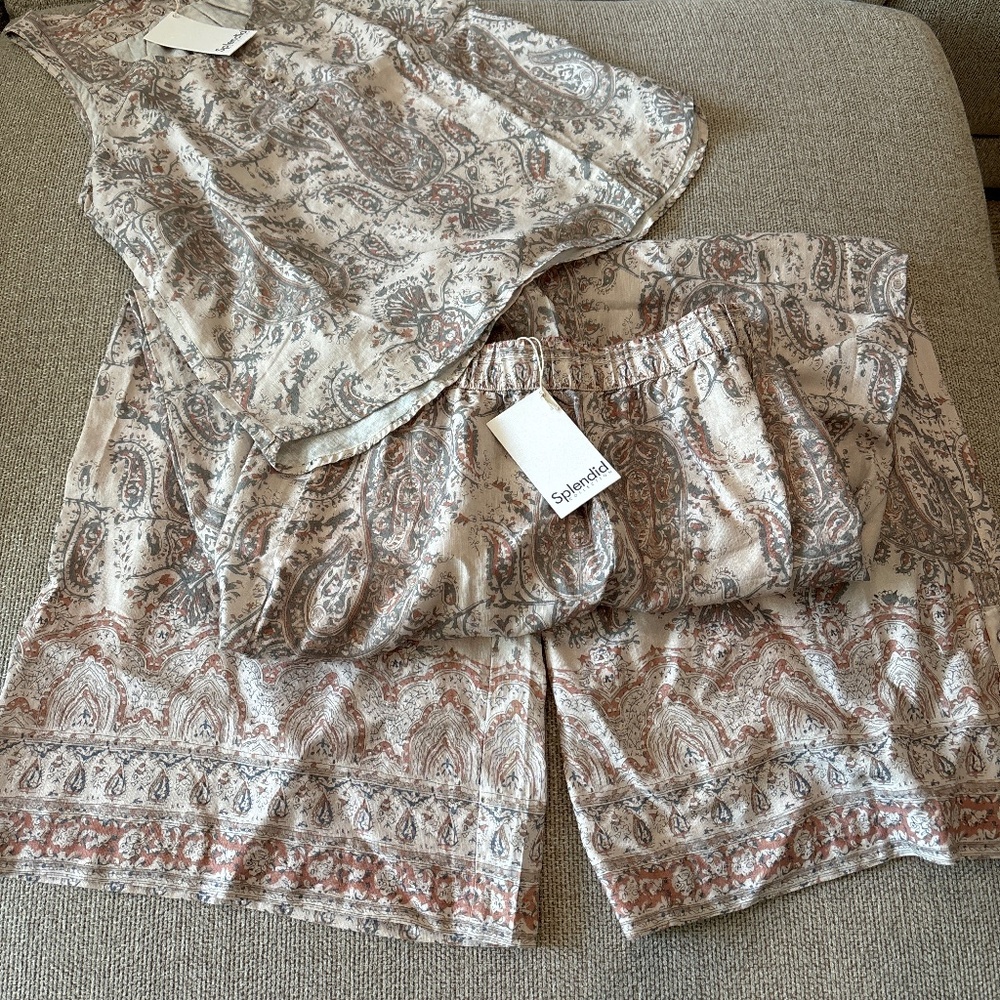 Splendid Collection 2 pc palazzo pant and tank size SMALL